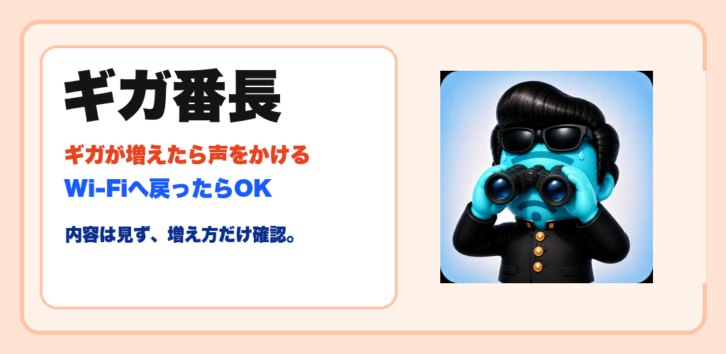 ギガ番長の機能バナー